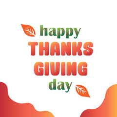 Greeting card for Happy Thanksgiving Day