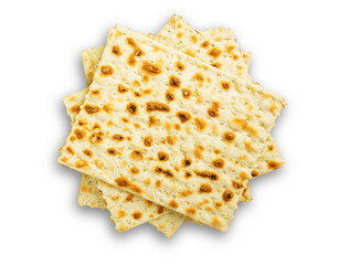 Matza bread isolated on white