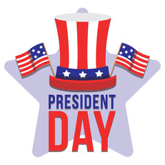 Colored president day poster Vector