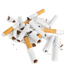 Cigarette concept isolated on white background