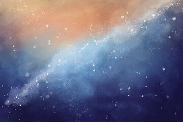 hand painted watercolor galaxy wallpaper background vector design illustration