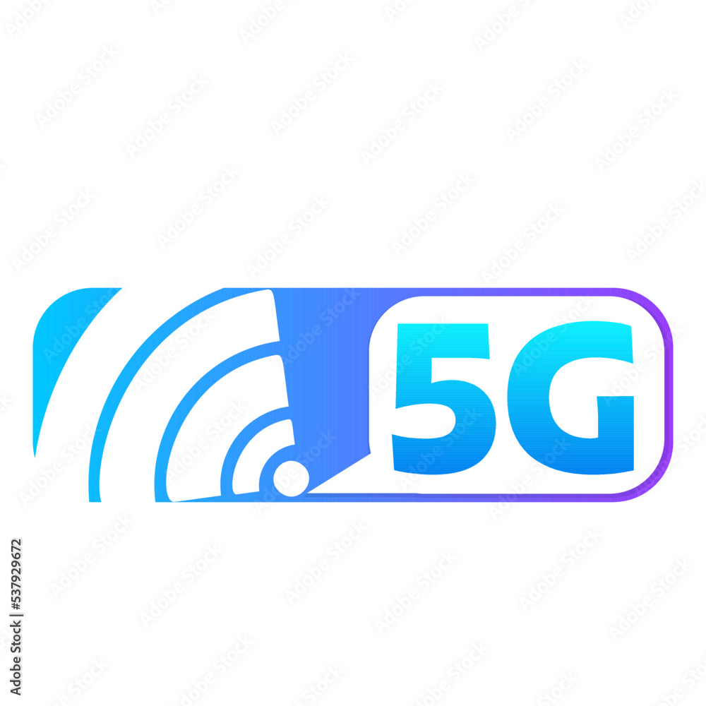 Poster 5G Vector Icon. 5th Generation Wireless Internet Network Connection Information Technology Illustration