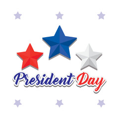 Colored president day poster Vector