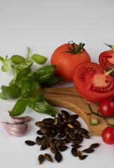 fresh vegetables and herbs