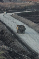 atmosphere of activity in a coal mine