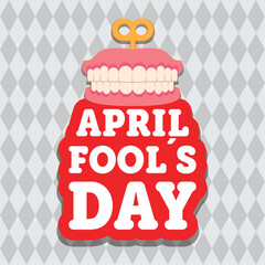 Colored april fools day poster Vector