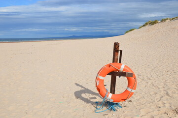 Life buoy on a beach - 537933280