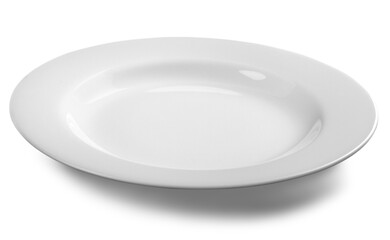 White dish isolate on white