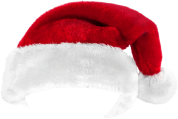 Santa Claus red hat isolated on white background