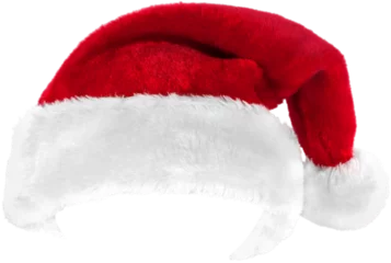 Foto op Canvas Santa Claus red hat isolated on white background © BillionPhotos.com