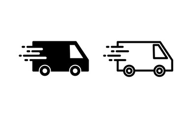 Delivery truck icon vector for web and mobile app. Delivery truck sign and symbol. Shipping fast delivery icon