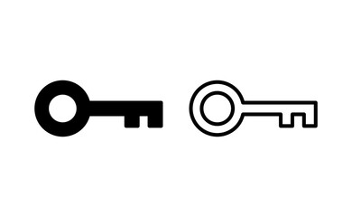 Key icon vector for web and mobile app. Key sign and symbol.