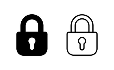 Lock icon vector for web and mobile app. Padlock sign and symbol. Encryption icon. Security symbol