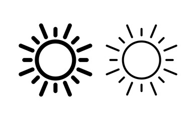 Sun icon vector for web and mobile app. Brightness sign and symbol.