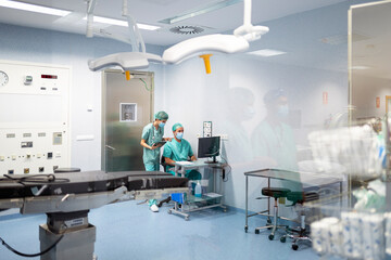 Doctor and nurse working in hospital