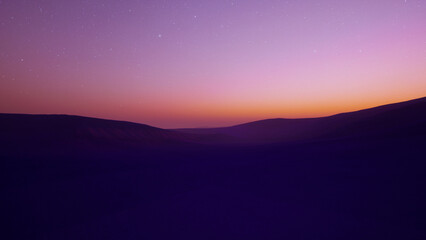 Early sunrise in the desert