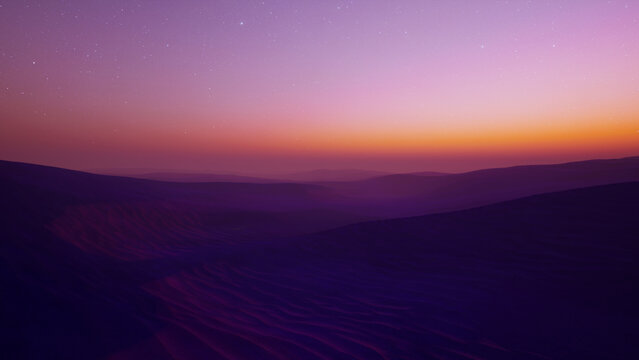 Fototapeta Early sunrise in the desert