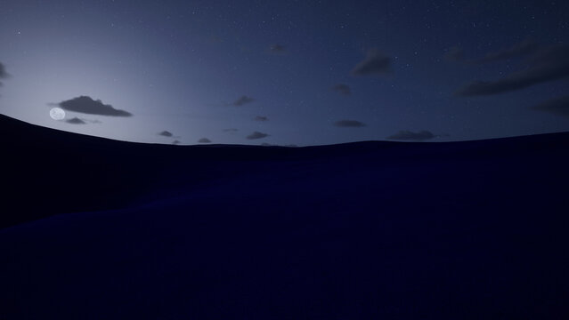 Early sunrise in the desert