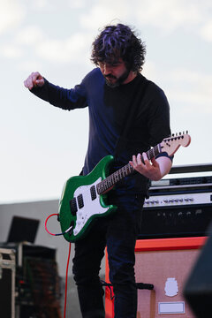 Rock guitarist on stage