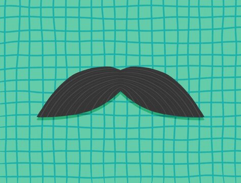 Movember. November black moustache
