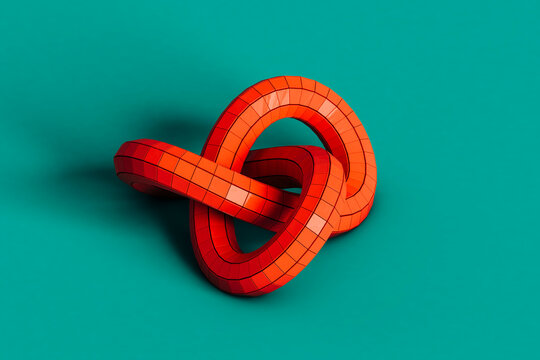 a red futuristc knot