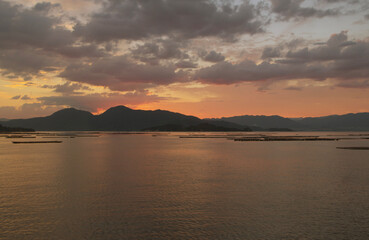 Sunset over the ocean