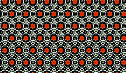 Hexagonal colorful design pattern