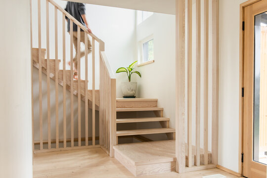 Blurred Male Walking Down Stairs