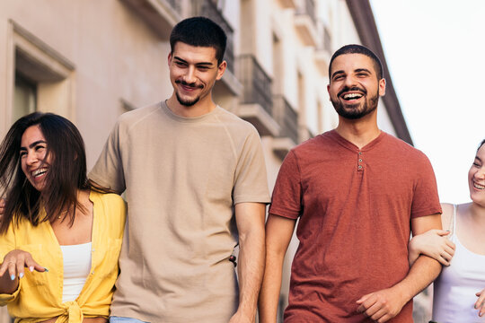 Group Of Diverse Friends Having Fun In The City