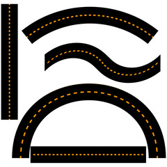 Fototapeta premium Parts of the road. Travel concept. Vector illustration icon. Vector illustration. stock image.