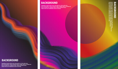 Abstract fluid and fluid shapes colorful gradient background for banner designs, brochures, social media, and more. Eps10