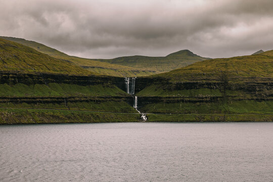 Water cascade in the Faroe Islands