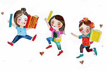 children playing with bags