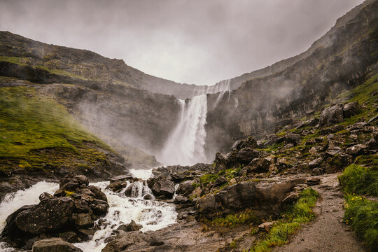 Water cascade in the Faroe Islands