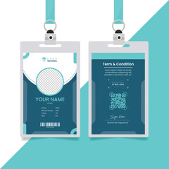 Student id card. University, school, college identity card Vector illustration.