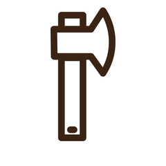 axe equipment gear lumberjack tools work icon