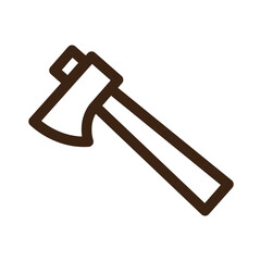 axe hatchet tool tools weapon wood icon