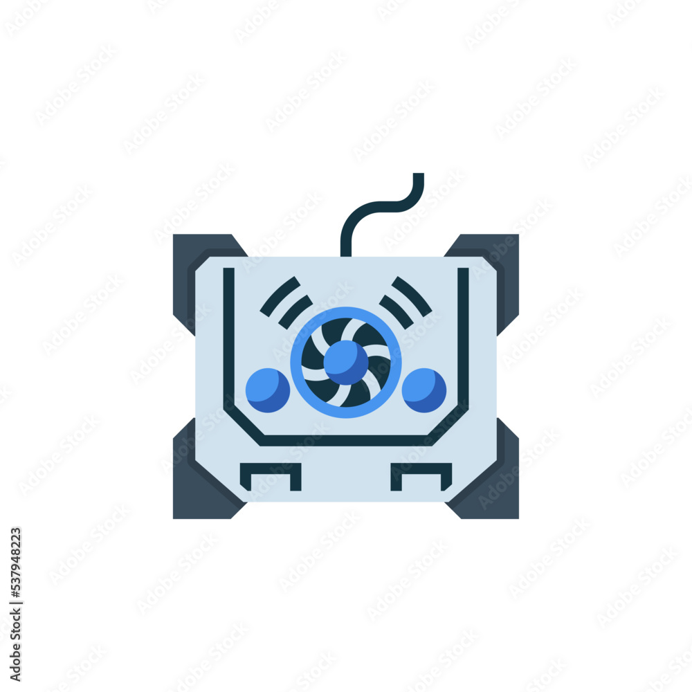 Aufkleber cooling pad vector icon. computer component icon flat style. perfect use for logo, presentation, web