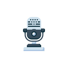 microphone vector icon. computer component icon flat style. perfect use for logo, presentation, website, and more. simple modern icon design flat style