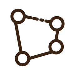 art design four point polygon shape tool icon