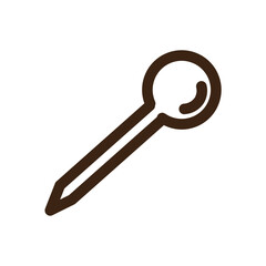 attach pin stationary thumbtack tools icon