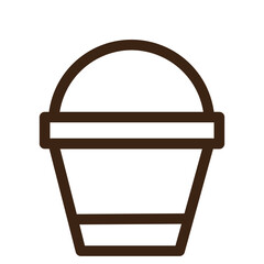 bucket gardening tools icon