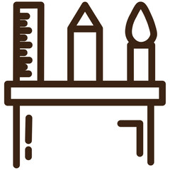 art creative design draw paint stationery tools icon