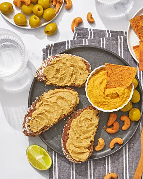 Hummus Dip On Bread