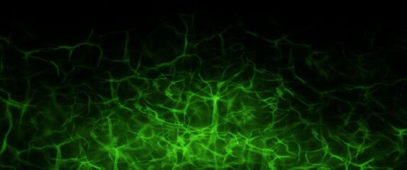 Abstract dark background stage, copy space, colorful neon green lights, bright reflections. Design concept for illustrations, decoration, wallpaper, backdrop, cinema scene or presentation.