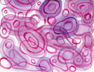 Violet and pink abstract ovals background
