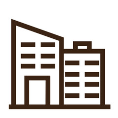 construction modern office urban outline icon