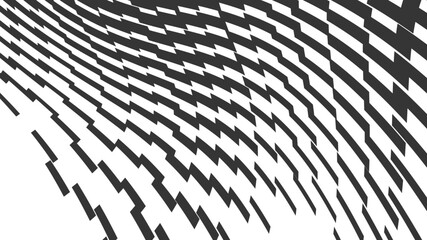 Vector abstract geometric seamless pattern with wave fading lines, tracks, halftone stripes. Extreme sport style illustration, urban art. Trendy monochrome graphic texture. Stylish sports pattern.