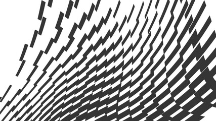 Vector abstract geometric seamless pattern with wave fading lines, tracks, halftone stripes. Extreme sport style illustration, urban art. Trendy monochrome graphic texture. Stylish sports pattern. © rn_renaldo