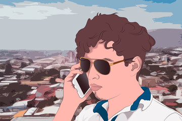 un día en la terraza del edificio